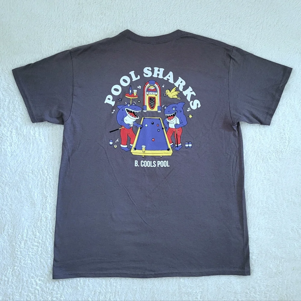 Barney Cools😎 "Pool🎱 Sharks🦈" Graphic Tee👕 - NWOT - Picture 8 of 13